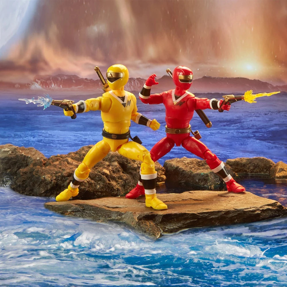 [In-Stock] Hasbro Power Rangers Mighty Morphin Alien Rangers Red, Yellow, Blue, White, and Black Rangre 15cm Figure Model Toys