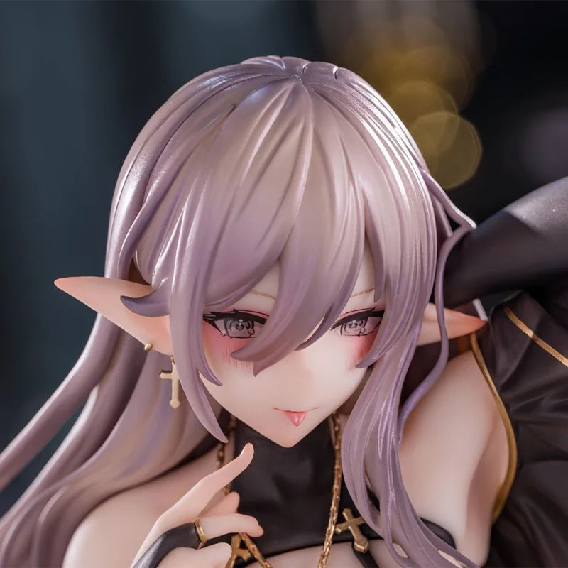 Elf Nun Gk Figure Anime Pretty Girl Pvc Statue Art Ornament Computer Case Decoration Collectible Model Gift For Anime Lovers