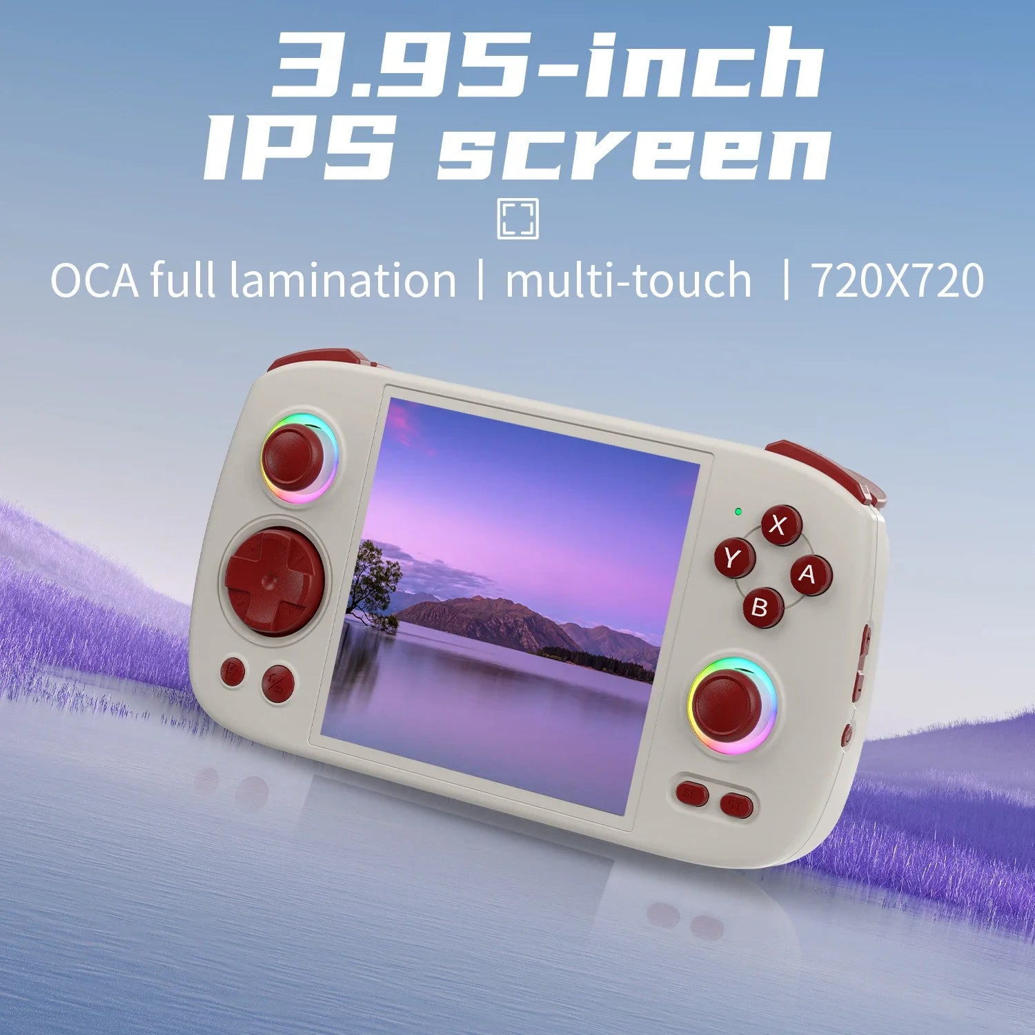 ANBERNIC RG Cube Handheld Game Console 3.95'' IPS Touch Screen Android13 RGB Lighting Effect RGCUBE Streaming Retro Video Player