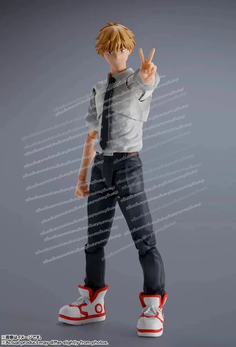 In Stock Bandai SHF Chainsaw Man Chainsaw Man Denji Pochita Normalcy Ordinary Man Costume Action Figure Collection Gift
