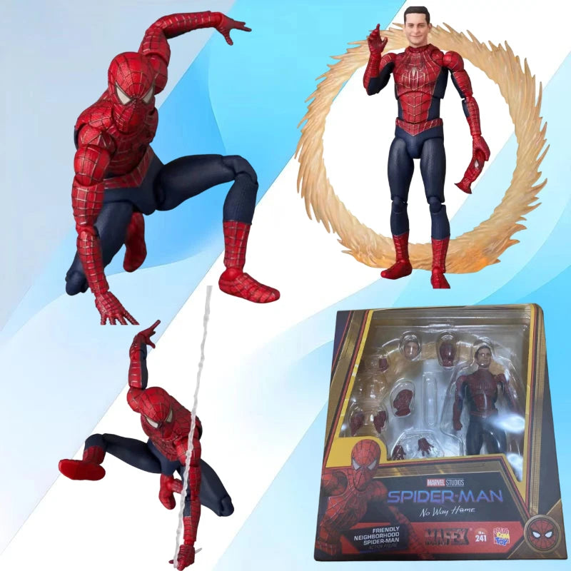 In Stock Medicon Toy Mafex 241 Tobey Maguire Spider Man No Way Home Friendly Action Figure Collectible Toy Gift