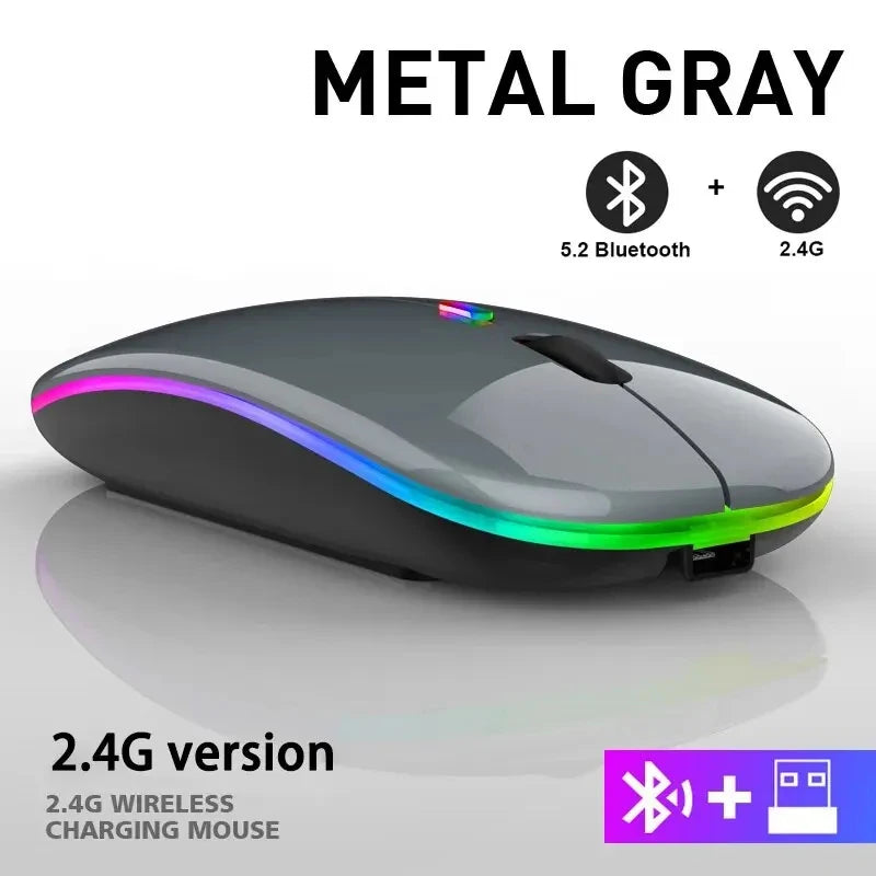 Xiaomi Wireless Mouse Rechargeable Bluetooth Dual-mode Silent LED Backlit Mice rgonomic Gaming Mouse Suitable For Notebooks PC