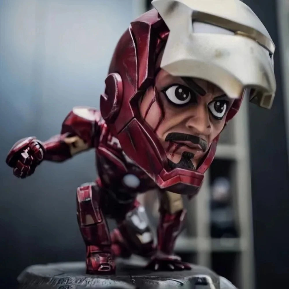 13cm The Avengers Anime Figure Kneeling Iron Man Action Figures Pvc Collection Model Toys for Childre Gifts