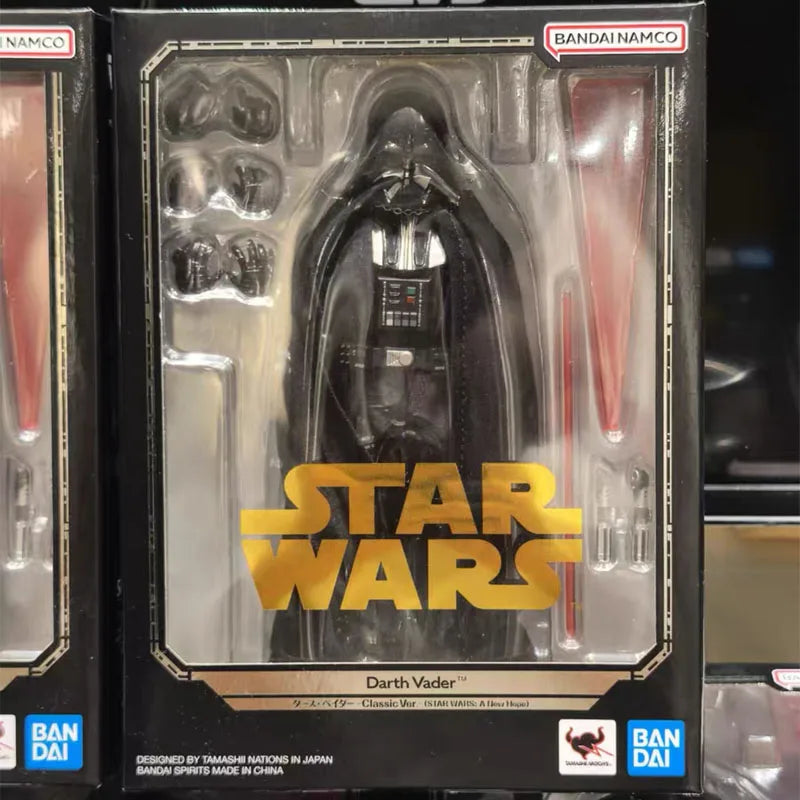 In Stock BANDAI Original Box S.H.Figuarts Star Wars DARTH VADER STORMTROOPER C-3PO R2-D2 SHF Action Figure Model Gift for Kid