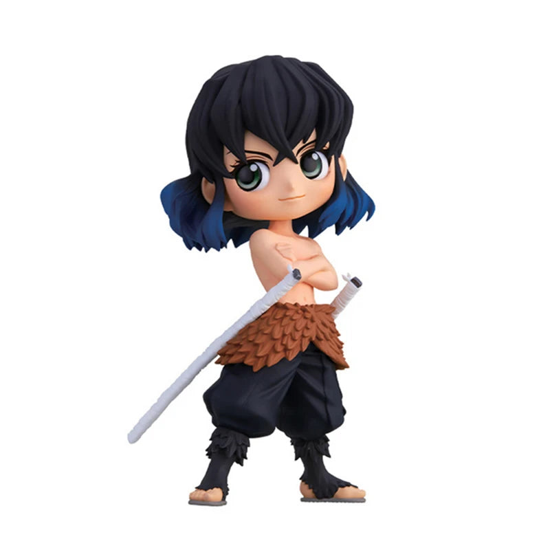 Anime Demon Slayer Figure Nezuko Tanjirou Zenitsu Inosuke Kyoujurou Giyuu Kawaii Qposket Figural PVC Model Toy Collect Gift