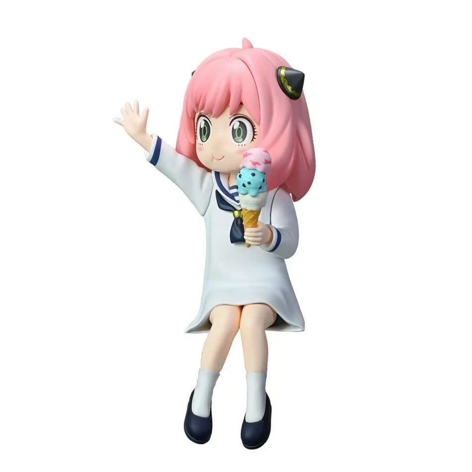 13cm Spy Family Anime Peripheral Statue Anya Cosplay Figure 2d Double-Ended Interchangea Model Desktop Decoration Gifts