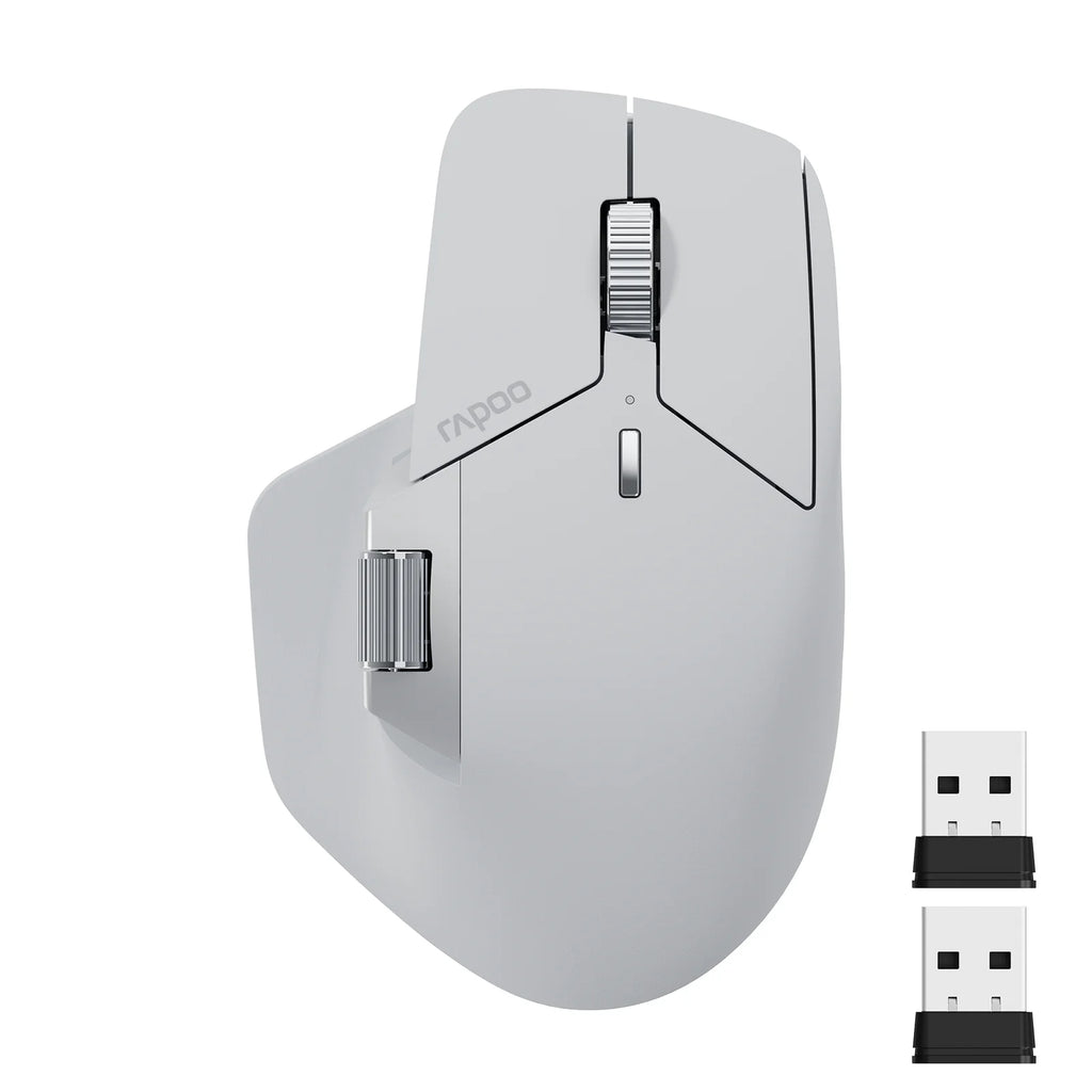 2025 New Rapoo MT760/MT760Mini Multi-mode Rechargeable Wireless Mouse Ergonomic 4000 DPI Support Up to 4 Devices Bluetooth Mouse