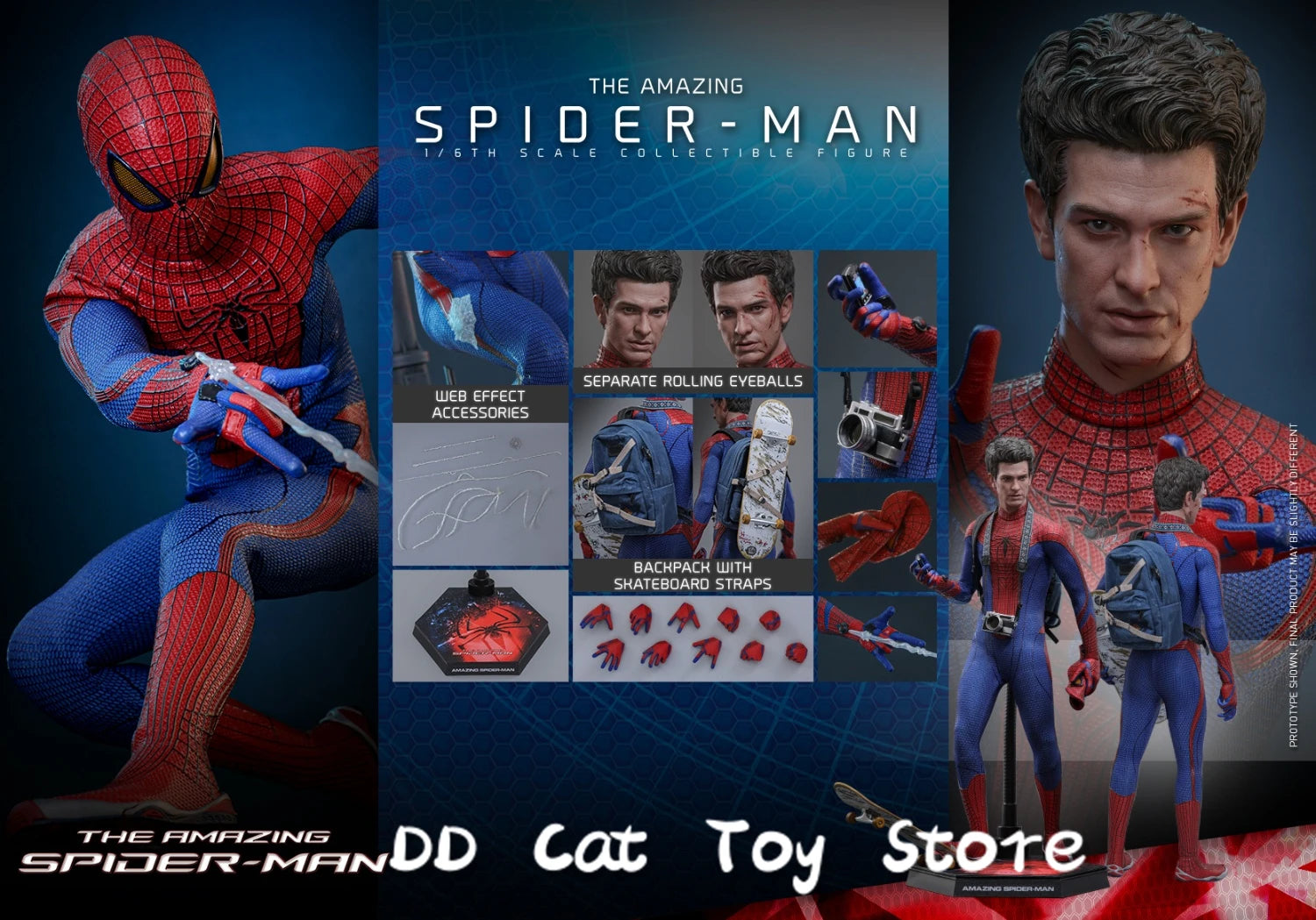 In Stock Genuine Hottoys HT 1/6 MMS771 MMS772 The Amazing Spider-Man Garfield 12inch Scacle Collectible Action Figure Model Toy