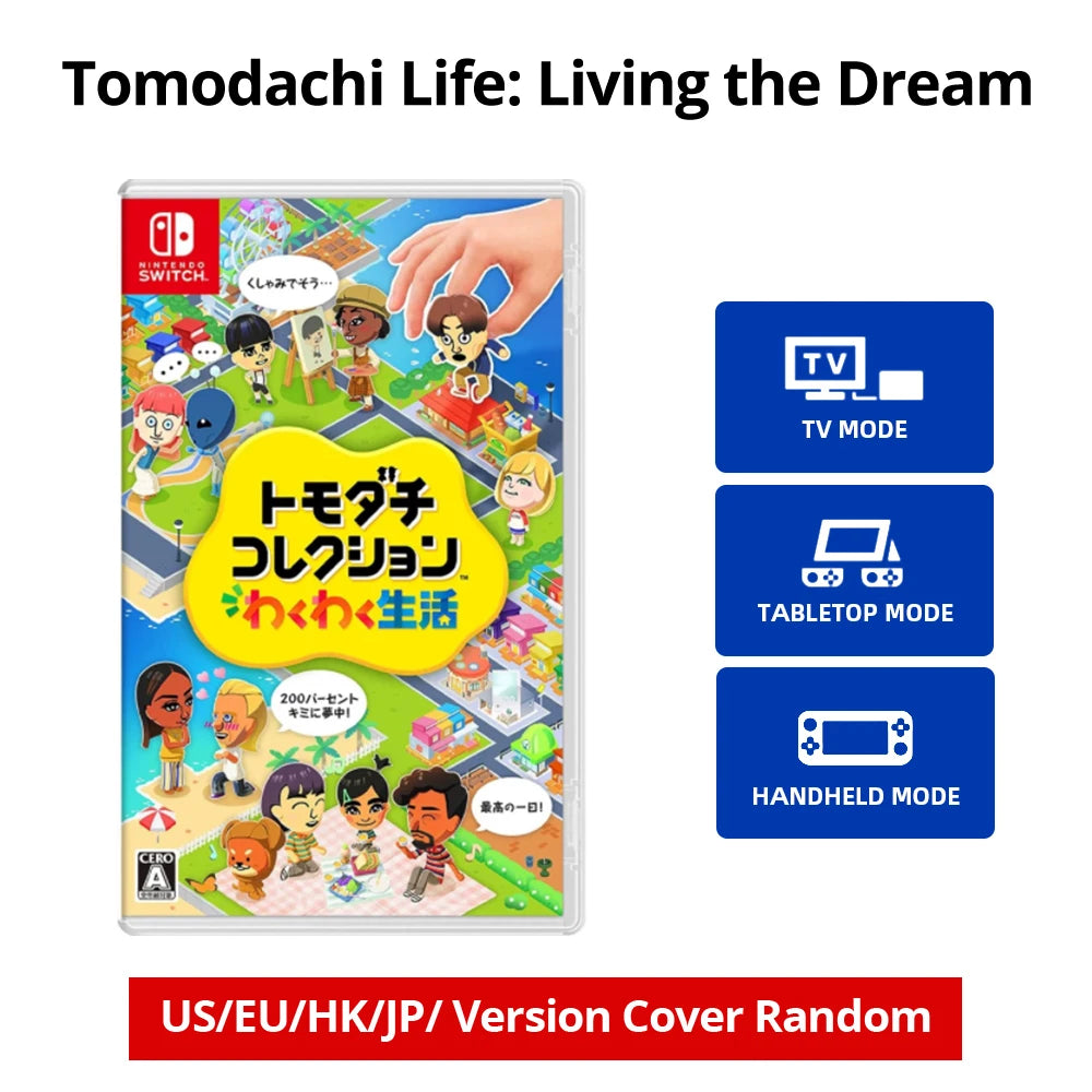 Tomodachi Life™ Living the Dream -Nintendo Switch Game Deals - Solid Game Cassette Support For Multiple Languages