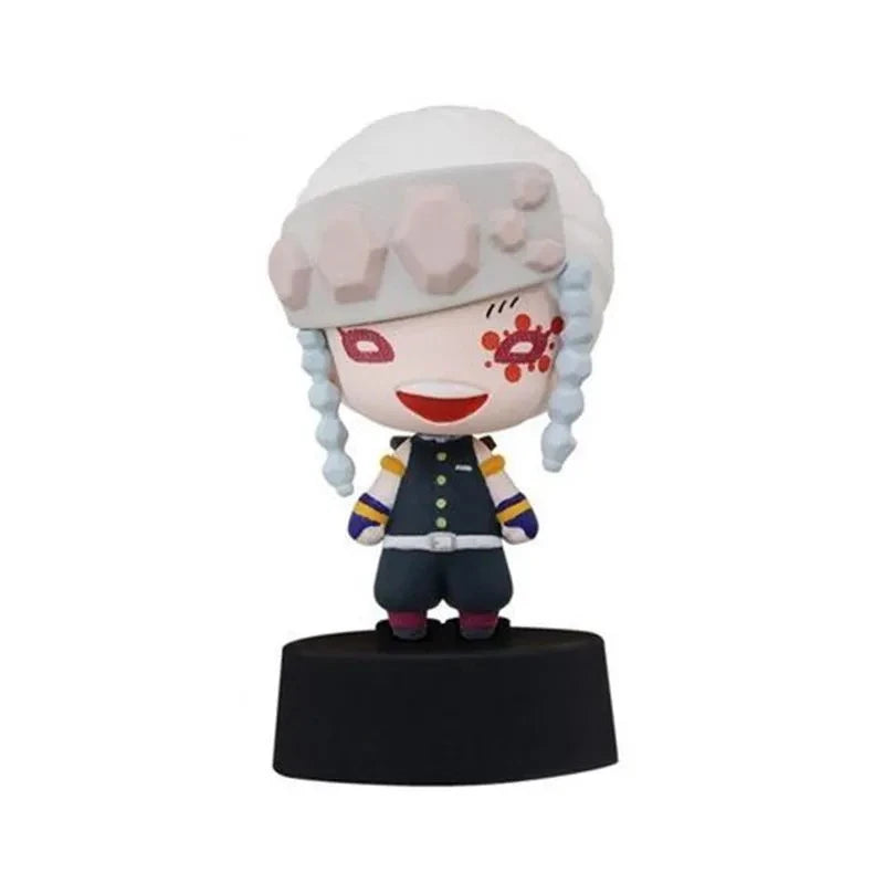 Demon Slayer Kimetsu No Yaiba Infinity Castle Gashapon Q Version Mini Drummer Figurine Iguro Obanai Action Figure Model Toys