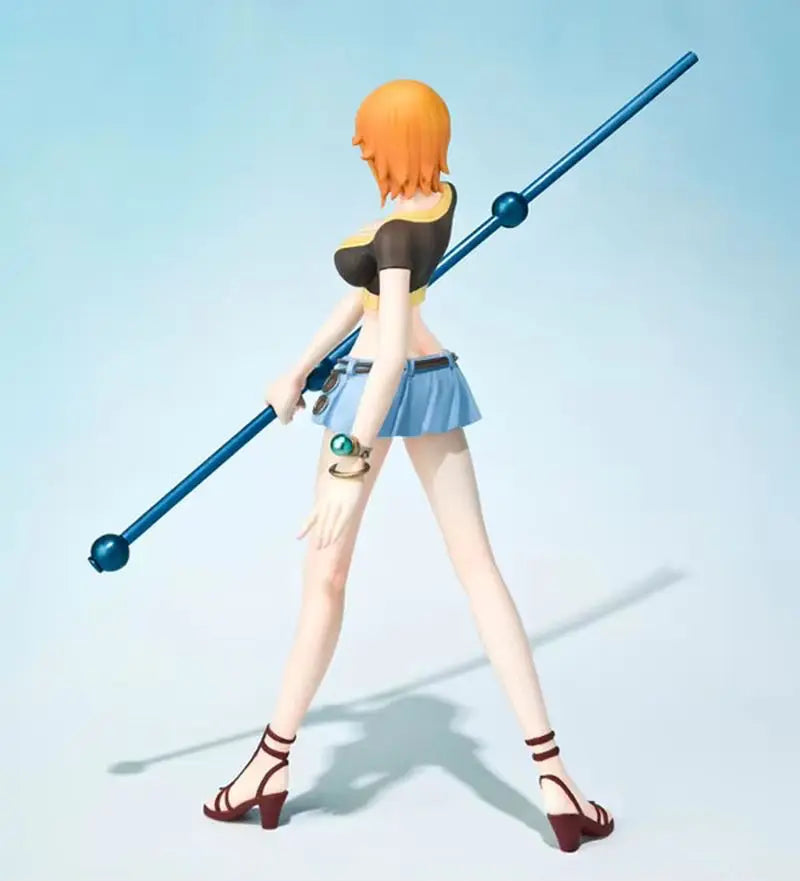 Original Bandai Figuarts Zero One Piece Nami Battle Ver. Cool Style Action Figure Model Desktop Ornaments Birthday Gifts