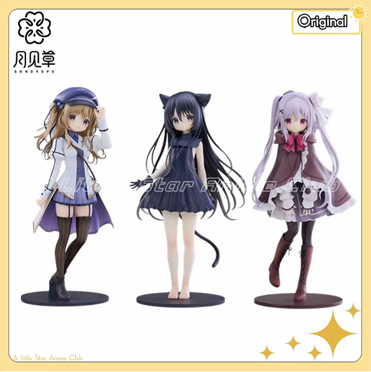 Original SUNDROPS Hoshizora Tetsudou To Shiro No Tabi Karuha/Noir/Neri 1/7 Collection Anime Figures Toys