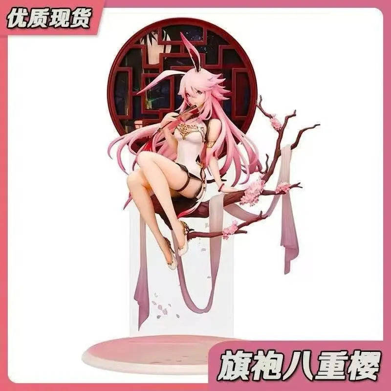 Genshin Impact Yae Miko College Cheongsam Sakura Action Figures Animation Honkai Impact Beauty Girl College Model Display Gift