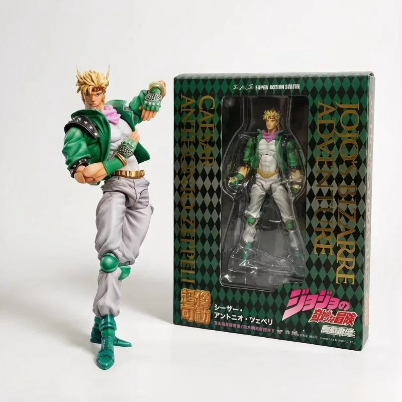 In Stock Medicos Super Action Statue JoJo's Bizarre Adventure Battle Tendency Caesar Zeppeli Green Limited Edition Action Figure