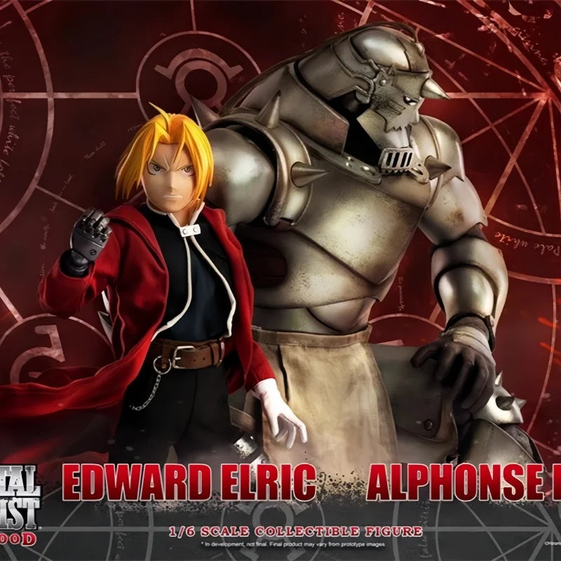 Original Threezero 3A Fullmetal Alchemist Alphonse Edward Elric Roy Mustang 1/6 Action Figure BROTHERHOOD Doll Joint Mibile Toy