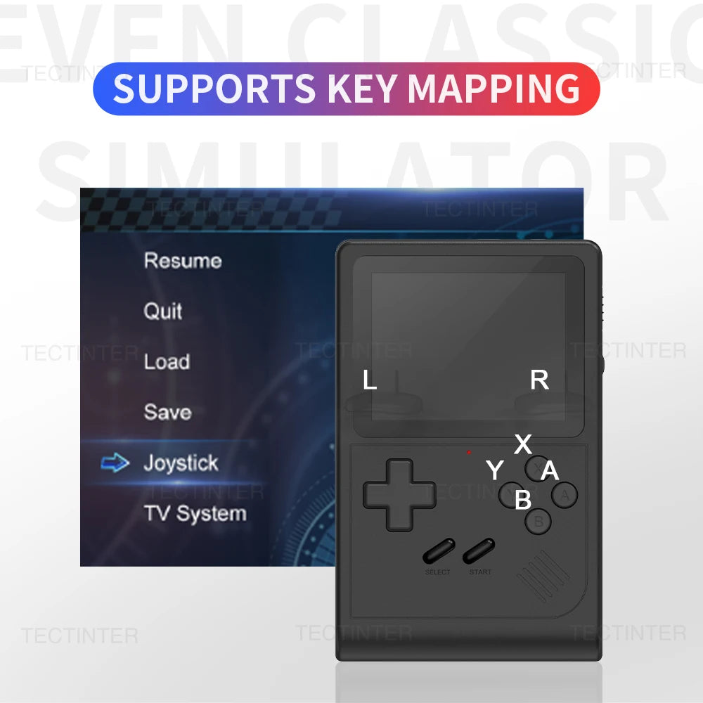 GB300 Portable Handheld Game Player 3.0 inch Screen Video Game Console Built-in 6000 Games Support AV Output for SFC/GBA