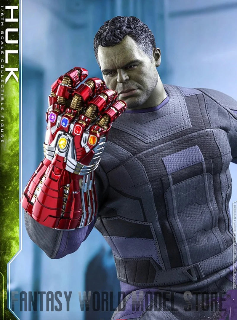 In Stock HOTTOYS MMS558 1/6 Scale Endgame Professor Hulk 39.5cm Full Set Collectible Action Figure Model with Nano Gauntlet