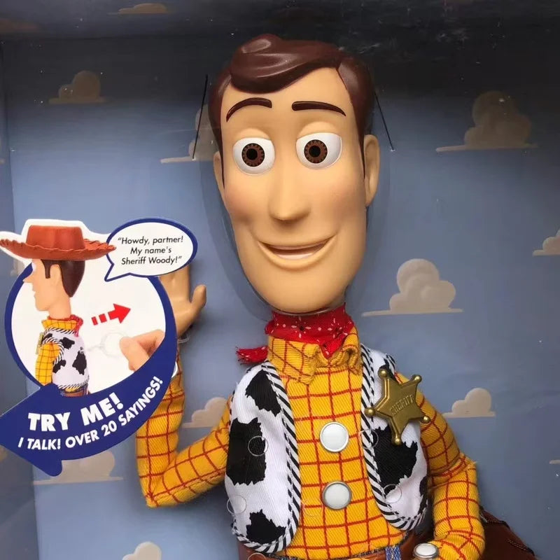 Pixar Toy Story 20th Anniversary Woody Jessie Sheriff Cowboy Talking Action Figures Desktop Model Toy Collectible Periphery Gift