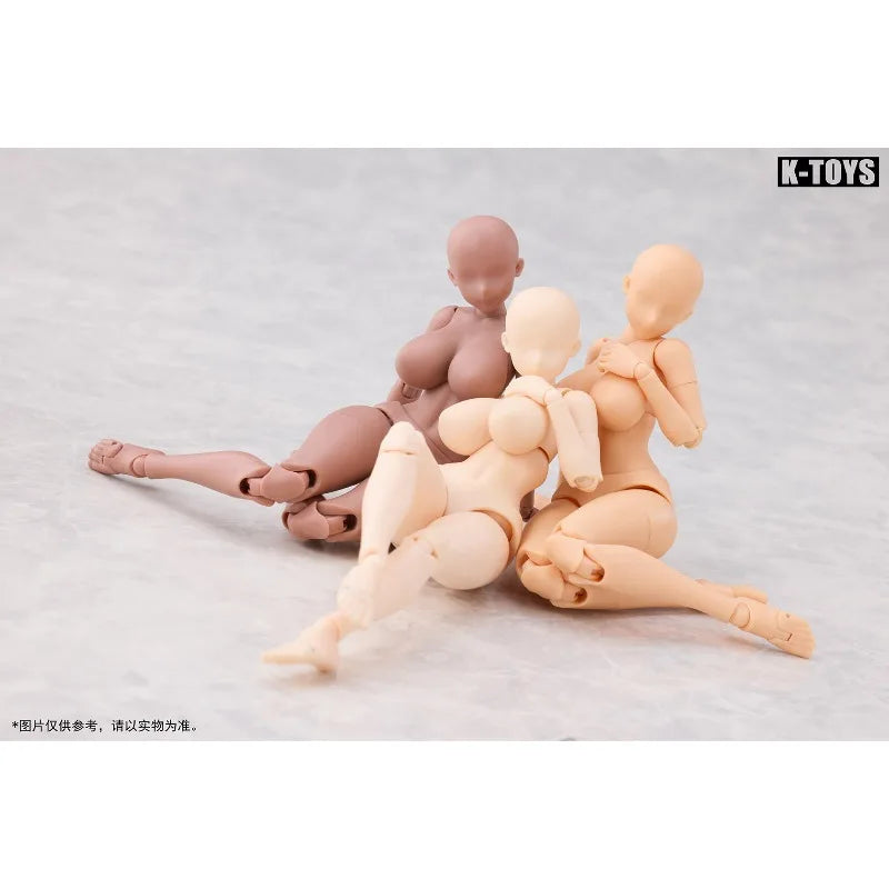 TYCTOYS Original K-TOYS KT02 1/12 Manga Style Full voluptuous Female Body 6'' Super Flexible Girl Joint Action Figure Model Toys
