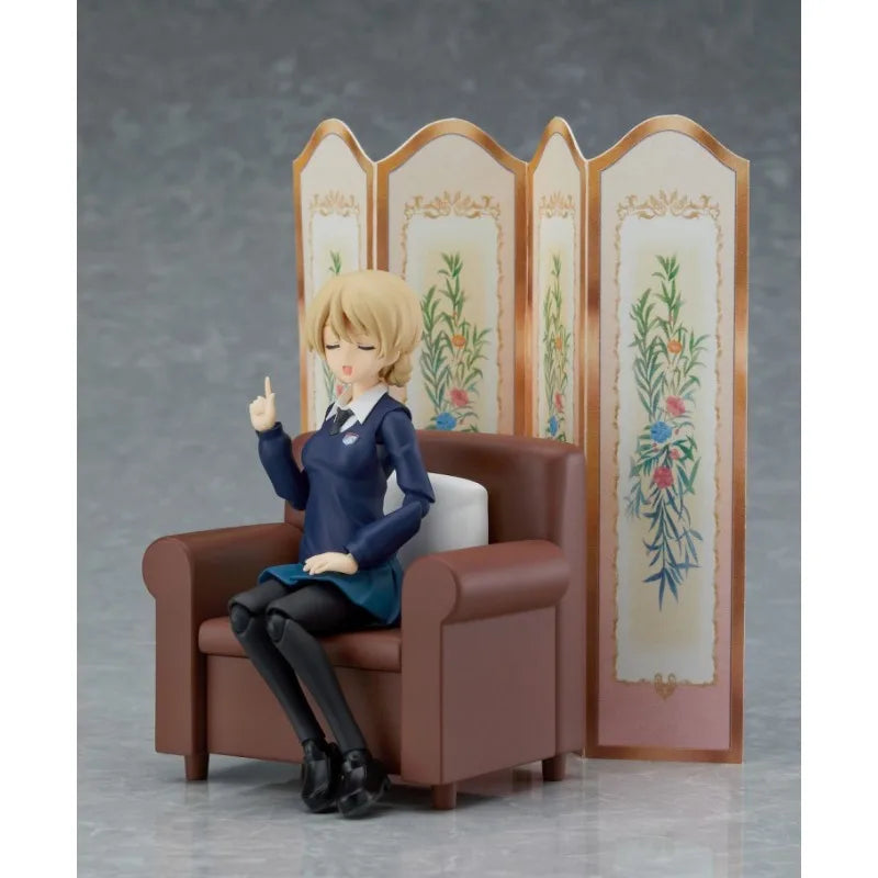 In Stock Original Max Factory Figma#406 Girls Und Panzer Der Film Darjeeling Anime Figures Action Figures Toys Gifts Ornaments
