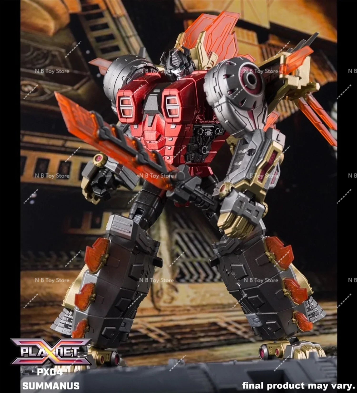 Action Character Transformation Toy Planet X PX-04M PX04M, Metallic, Snarl Summanus, Box Robot