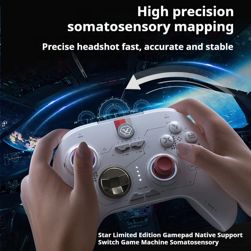 Aolion Gamepad Bluetooth Wired Hall Linear Trigger Vibration Sensation Ultra-Large Capacity Gaming Controller For Esports Player