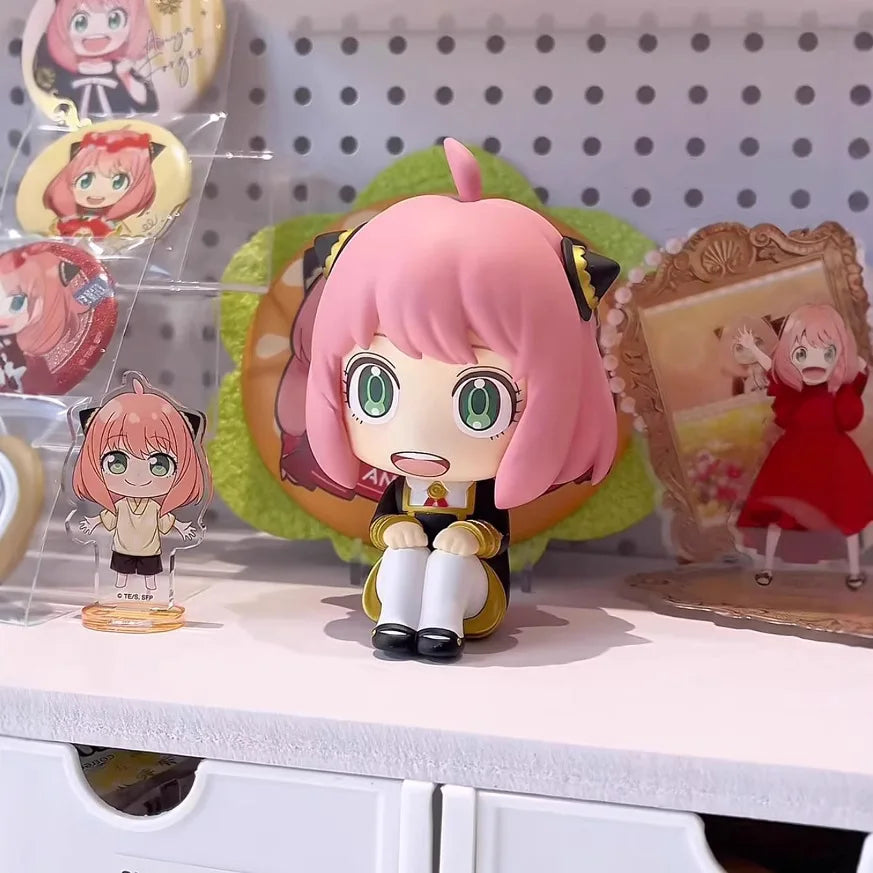 Anya Forger Spy Family Anime PVC Figure - Cute Collectible Model Desk Decoration Toy Gift for Anime Fans