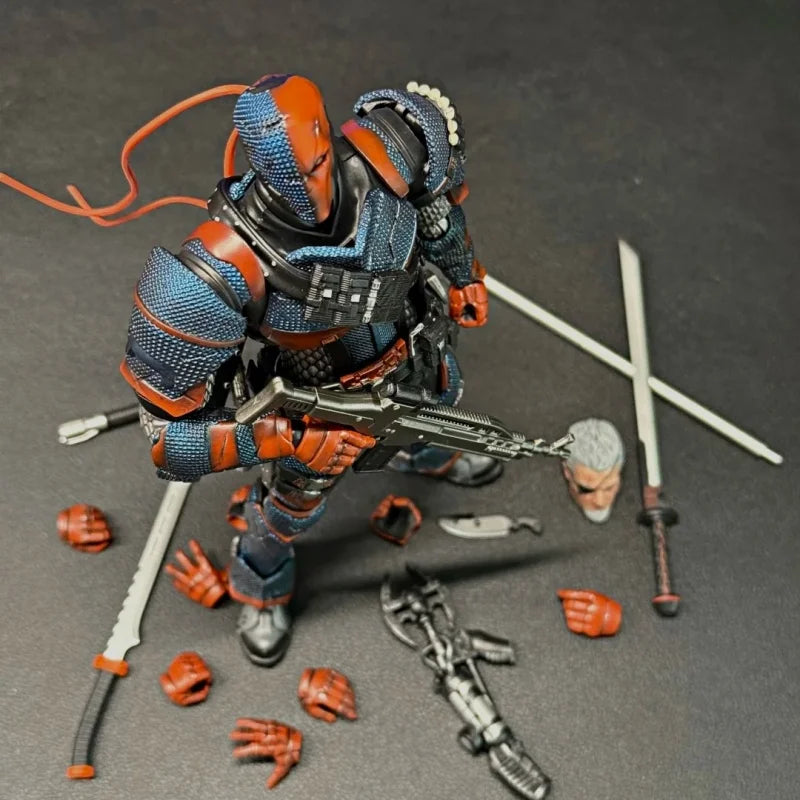 Lpzz Toys Arkham Knight 1/12 Figure Series V8 Suit Batman Action Figure Deathstroke Super Man Statue Colletion Desk Decor Gift