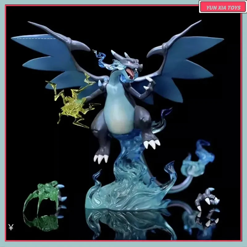 Charizard X Anime Figure 18cm Can Change Hands Model Gk Statue Boys Collection Desktop Decoration Ornament Cute Toy Gift