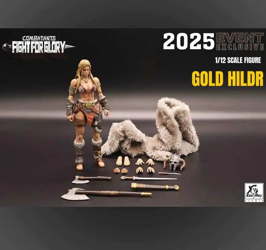 New 2025 Xesray Fight For Glory 1/12 Action Figure Combatants Event Gold Hildr Anime Model Collectible Figure Ornaments In Stock
