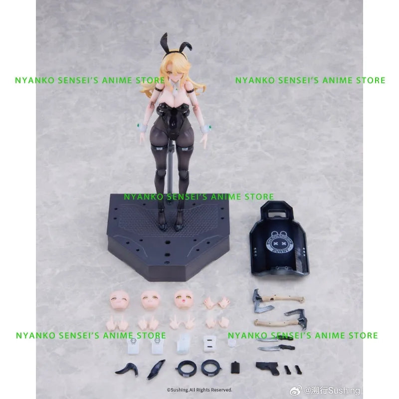 In Stock Sushing Rabbit Rapid Response Team Elena Riot Shield Operator 16.5cm Action Figure Anime Model Trendy Toys Desktop