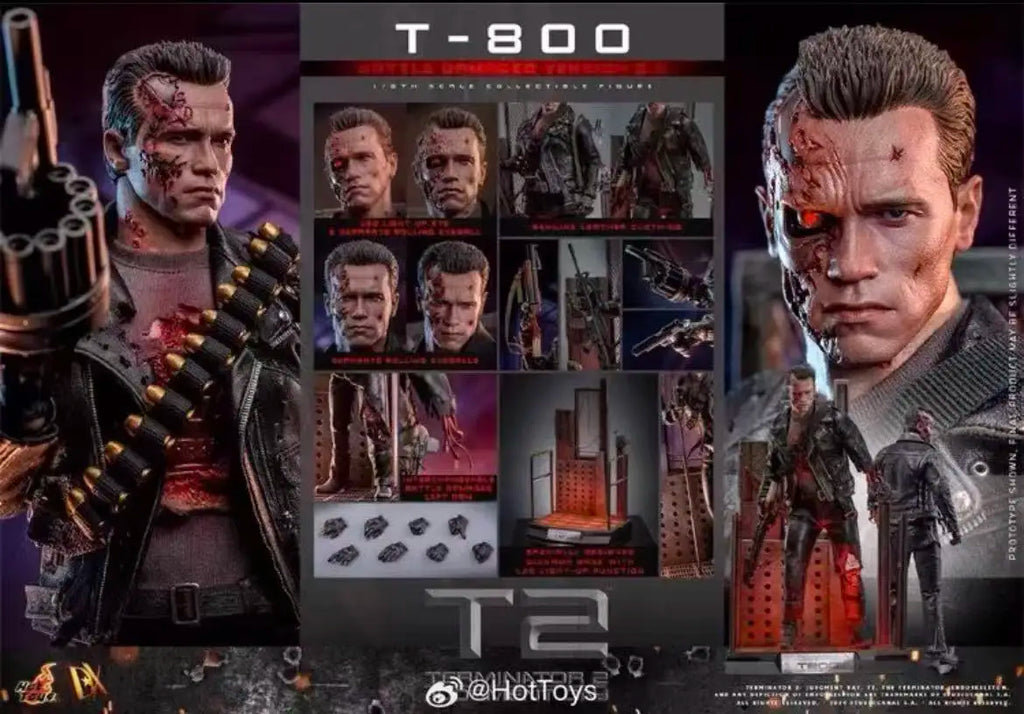Original Hot Toys HT MMS795 Terminator 2 Judgment Day T-800 2.0 1/6th In Stock Anime Action Collection Figures Model Toys