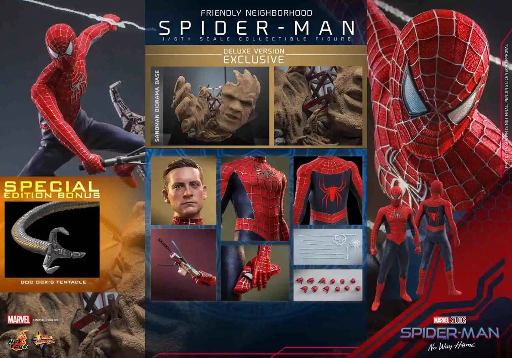 Original Hot Toys Tobey Spiderman Action Figure 1/6 Spider-Man No Way Home Tobey Maguire Statue Collection Spider Man MMS661