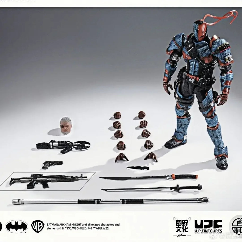 IN STOCK LPZZ Deathstroke Arkham Knight Figure V8.04 Suit Batman Action Figures 002 DC Multiverse Superman 1/12 Statue Gift
