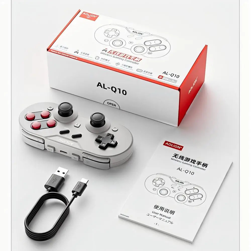 AOLION Wireless Bluetooth Gamepad Controller Hall Joystick for Windows Android mac iOS Nintendo Switch 2/1 Steam Somatosensory