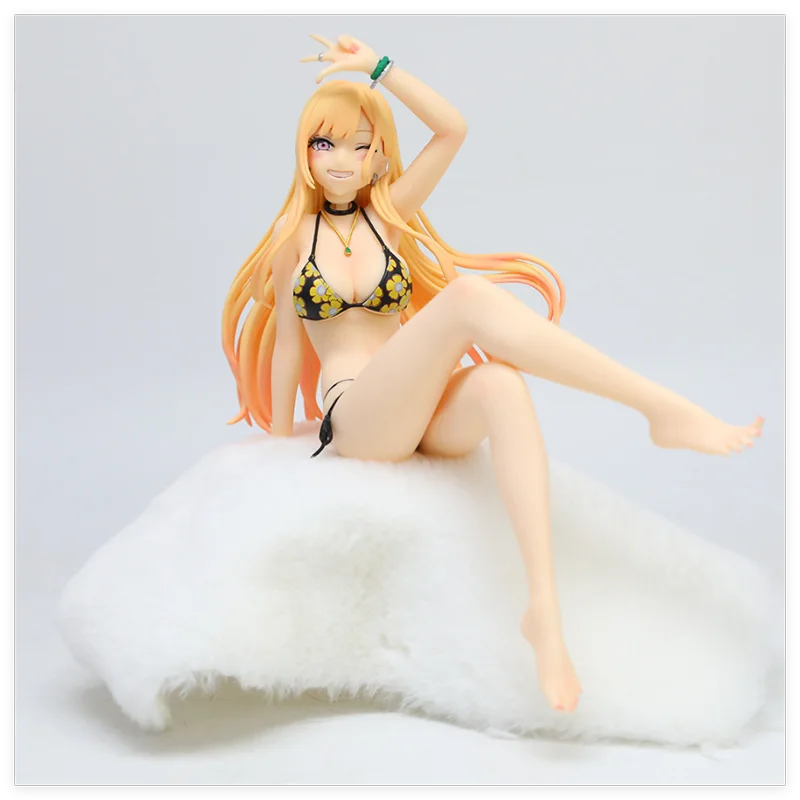 In Stock  Anime Style Swimsuit Female Figure Sitting Pose Decor Statue Model Collectible Toy For Desk Decoration Bulk Sale