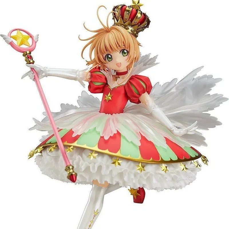 28cm Card Captor Sakura Sakura Dress Up Kawaii Anime Figure Model Statue Collection Desktop Decoration Ornament Toys Gifts