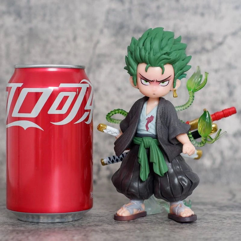15cm One Piece Anime Figures Cute Zoro Action Figure Statue Model Doll Collection Toys Gifts