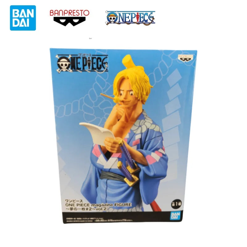 Puppe, brandneu, verpackt, auf Lager, Bandai, Originalverpackung, Original Banpresto, One Piece Portgas D. Ace Sabo, Anime-Charaktere, Garagen-Kit