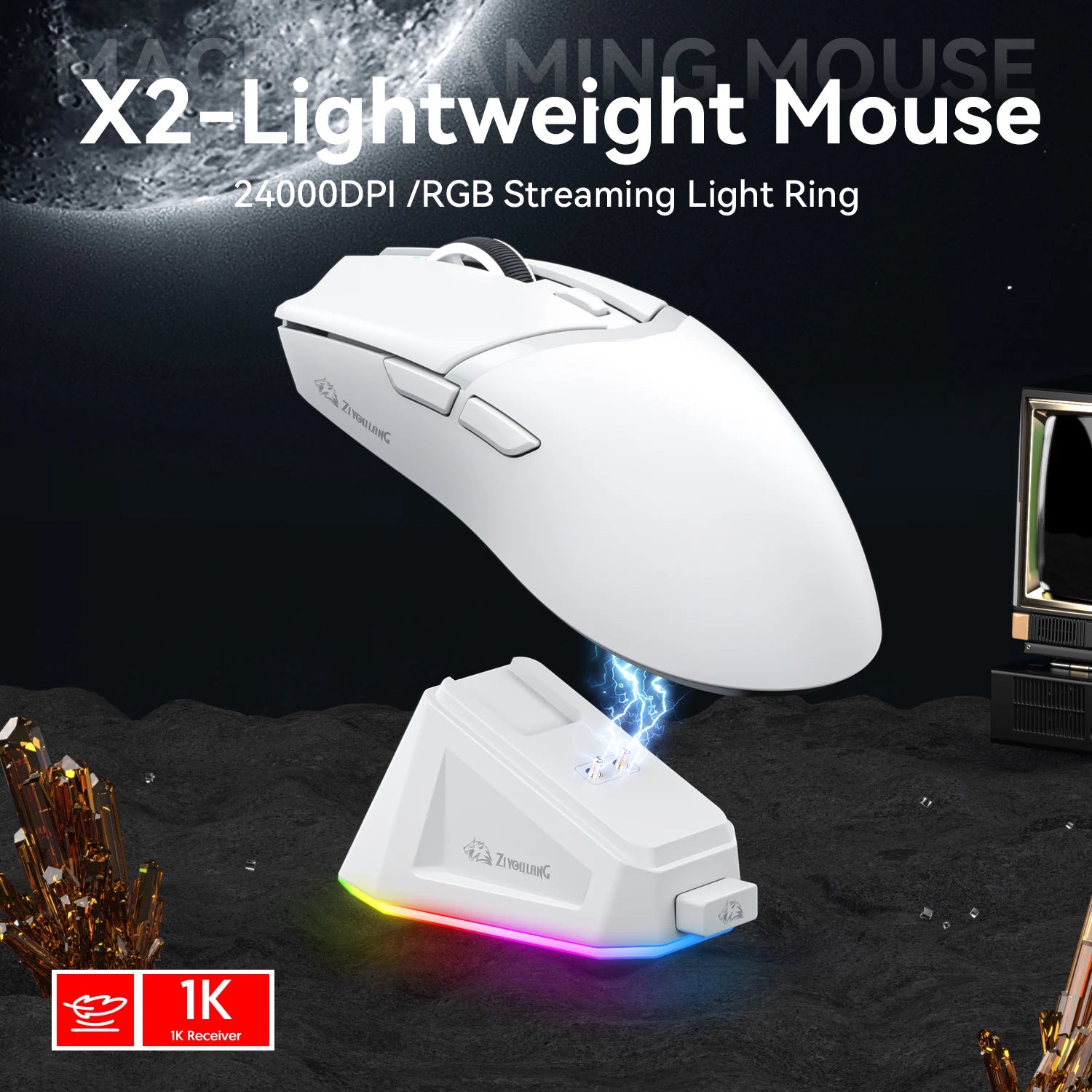 Attack shark X11/X6/X2/X2Pro Gaming Mouse Magnetic RGB PAW3395 Bluetooth Tri-mode Connection Gamer Wireless Mouse,DPI Adjustable