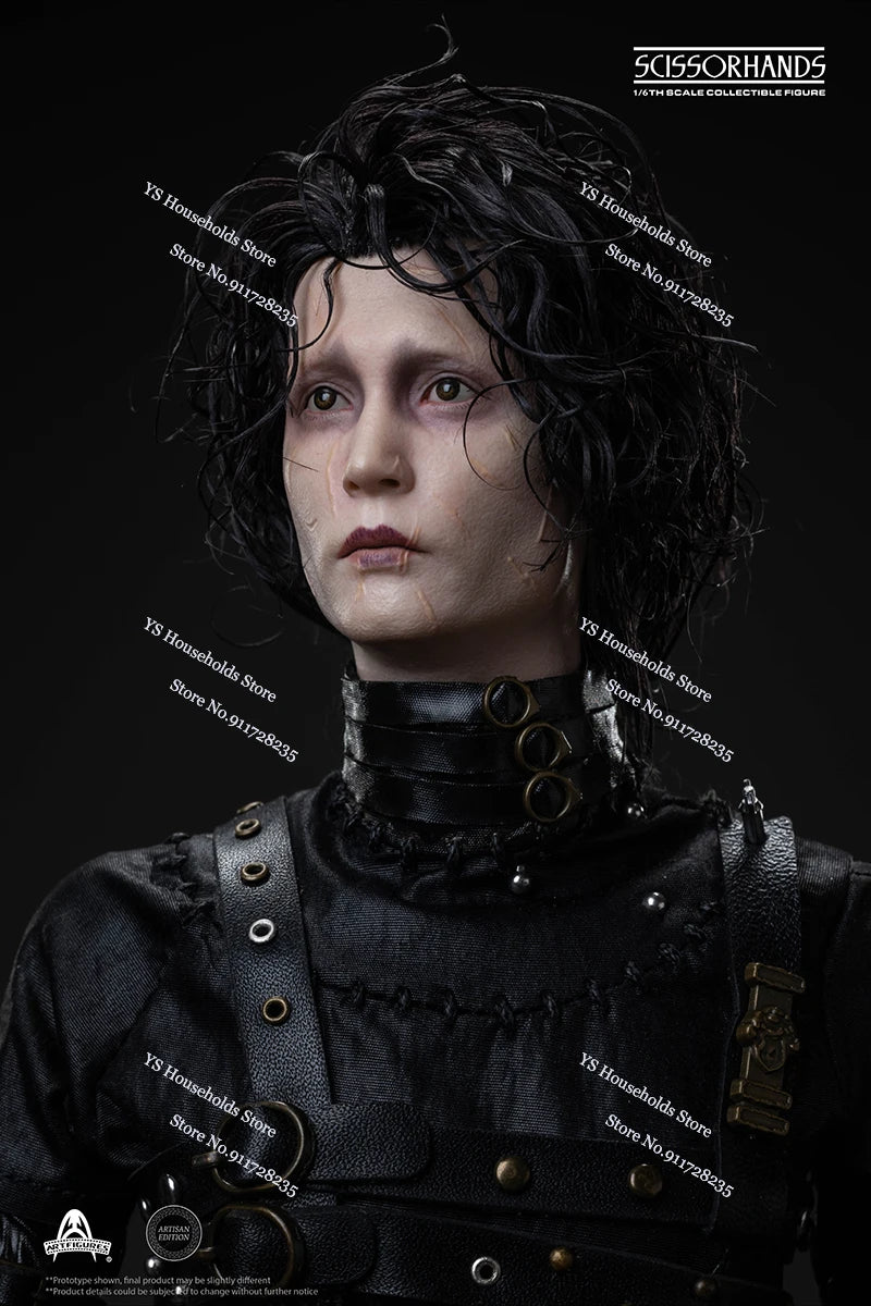 Art Figures AF-029A Stock 1/6 Collecitble Scissorhands Johny Deep Movie Action Figure Scar Face Delicate 12inch Soldier Gifts