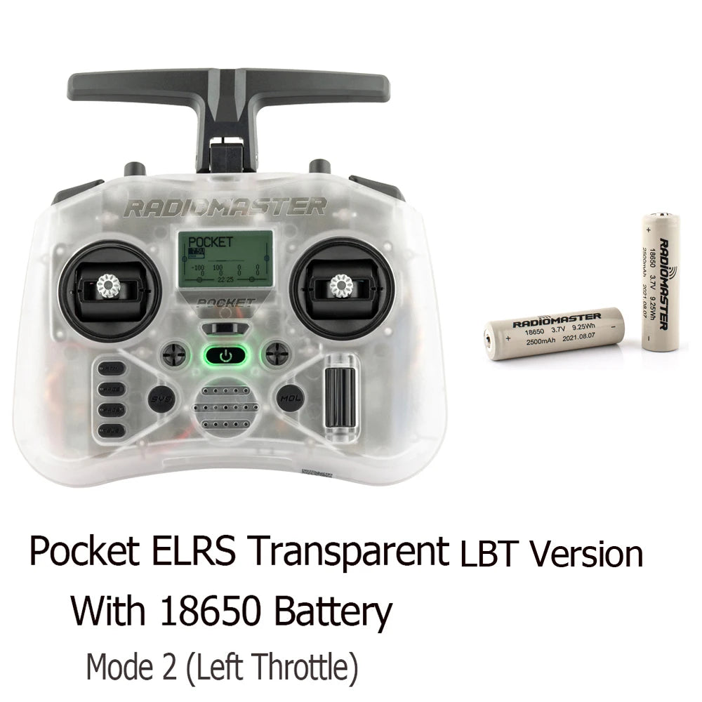RadioMaster Pocket Hall Gimbal Transmitter Remote Control Portable Lightweight Preinstalled EdgeTX ExpressLRS Or MPM CC2500