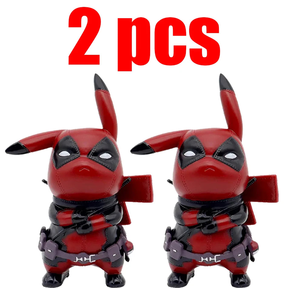 Пикачу Cos Deadpool фигурка Q-версия Пикачу екшън фигурки статуя модел декорация за бюро колекция кукли играчки коледен подарък