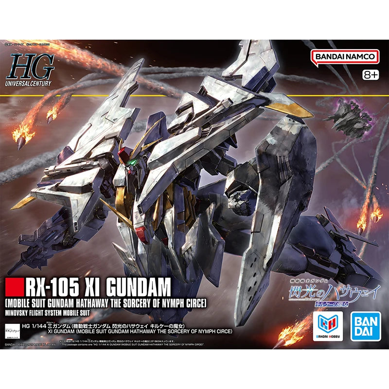 BANDAI HG 1/144 Mobile Suit Gundam Hathaway: The Sorcery Of Nymph Circe‌ RX-105 Xi GUNDAM Anime Action Figures Assembly Toy