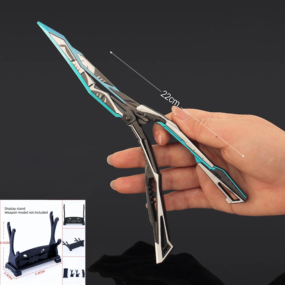 Folding Butterfly Knife Trainer Model Toy – 22 cm Zinc Alloy Practice Blade, Safe Unsharpened,  Collectors & Beginners