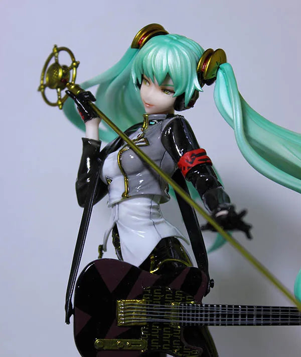 1/8 Anime MIKU guitar Figures Kit kawaii Resin GK DIY White Assembly GK Model Statue Toys doll Collection Gifts