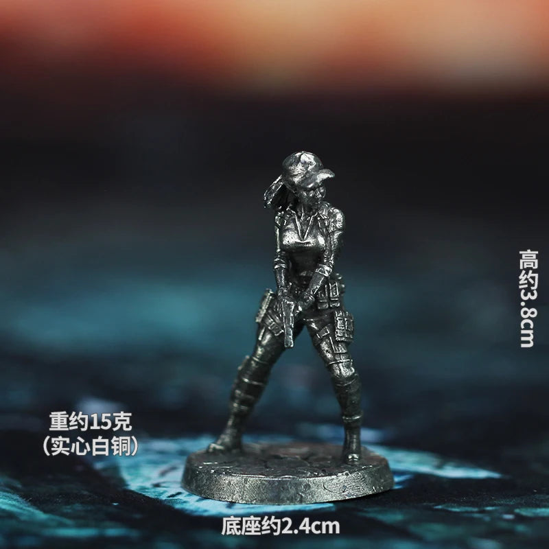 Metall Kupfernickel Resident Evil Soldat Modell Actionfiguren Brettspiel Stück Statischer Zustand Miniatur Ornament Zubehör Spielzeug