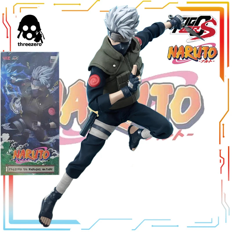 Threezero 1/6 Finished Movable Exquisite Doll FigZero Series Naruto Anime Action Kakashi Hatake Toys Model Festival Gift for Boy