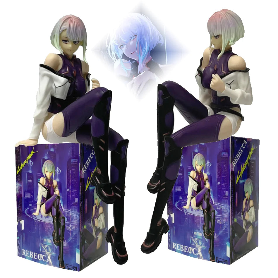 Winter New Arrival Cyberpunk Lucy 17cm Sitting Pose PVC Anime Figure Collectible Model Toy Kids Gift New Year Present