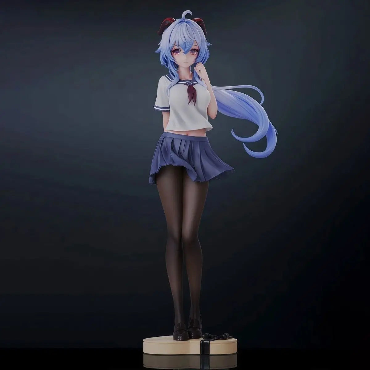 25cm Genshin Impact Figure Ganyu Figures School Uniform Ganyu Girl Figurine Pvc Statue Model Doll Room Ornament Collection Toys